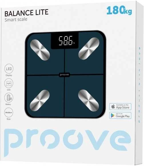 Proove Svarstyklės išmaniosios svarstyklės Balance Lite Bluetooth mėlynos spalvos