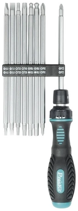Atsuktuvas su keičiamomis šerdimis (16 antgalių), SD-9816 Pro'sKit