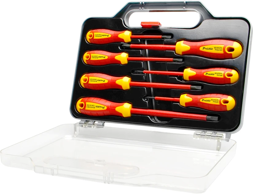 Proskit Atsuktuvų komplektas (7 dalių) elektrikams 1000V SD-8012 Pro’sKit