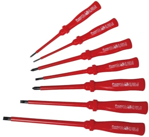 Proskit Izoliuotų VDE 1000 V atsuktuvų rinkinys (7 vnt.), 8PK-8100E Pro’sKit