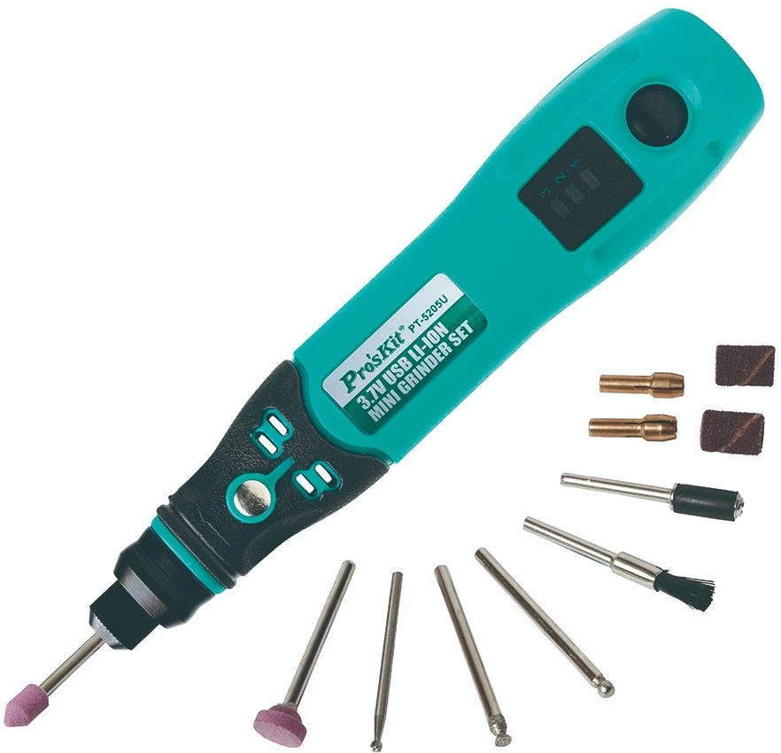 Mini belaidis graviruoklis su 3.7V 600mAh ličio jonų baterija, PT-5205U Pro'sKit
