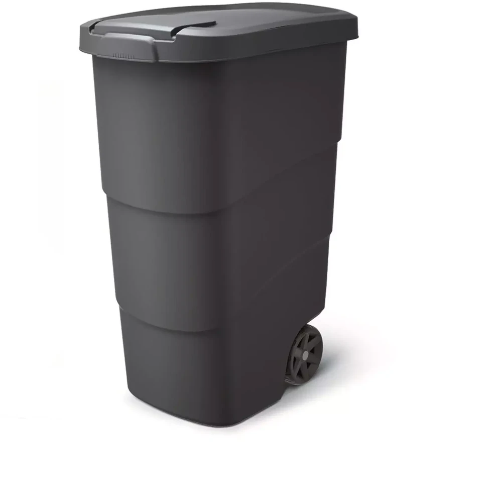 Prosperplast atliekų konteineris WHEELER 90 L su ratykais,  juodos spalvos