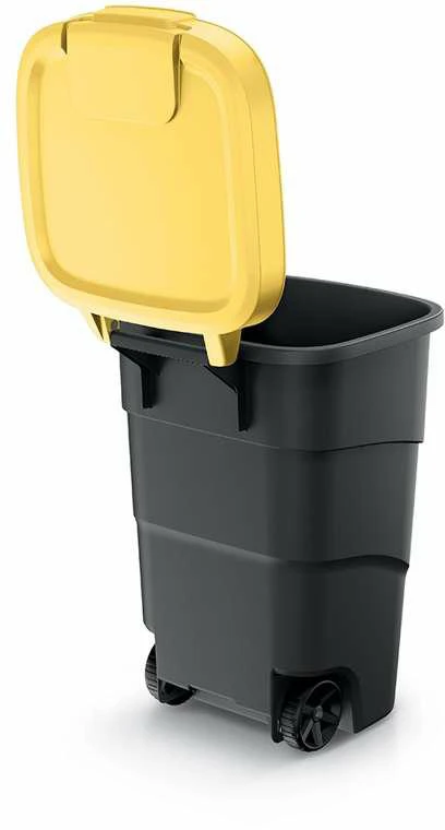 Prosperplast KEDEN ŠIUKŠLIŲ DĖŽĖ WHEELER 110 L – GELTONA