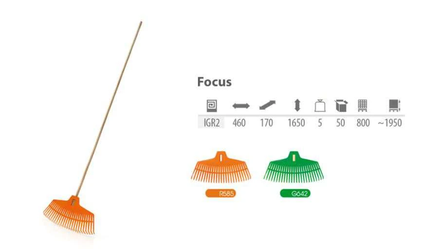 Prosperplast FOCUS PLASTIKINIS LAPŲ grėblys, ŽALIA
