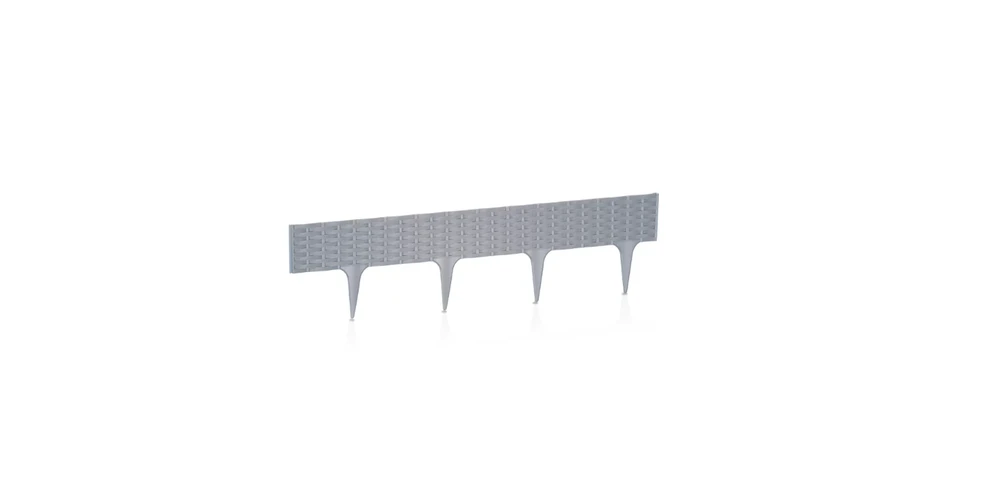 Prosperplast Dekoratyvinė tvorelė IBRA L390cm H18.6cm plastikinė/pilka