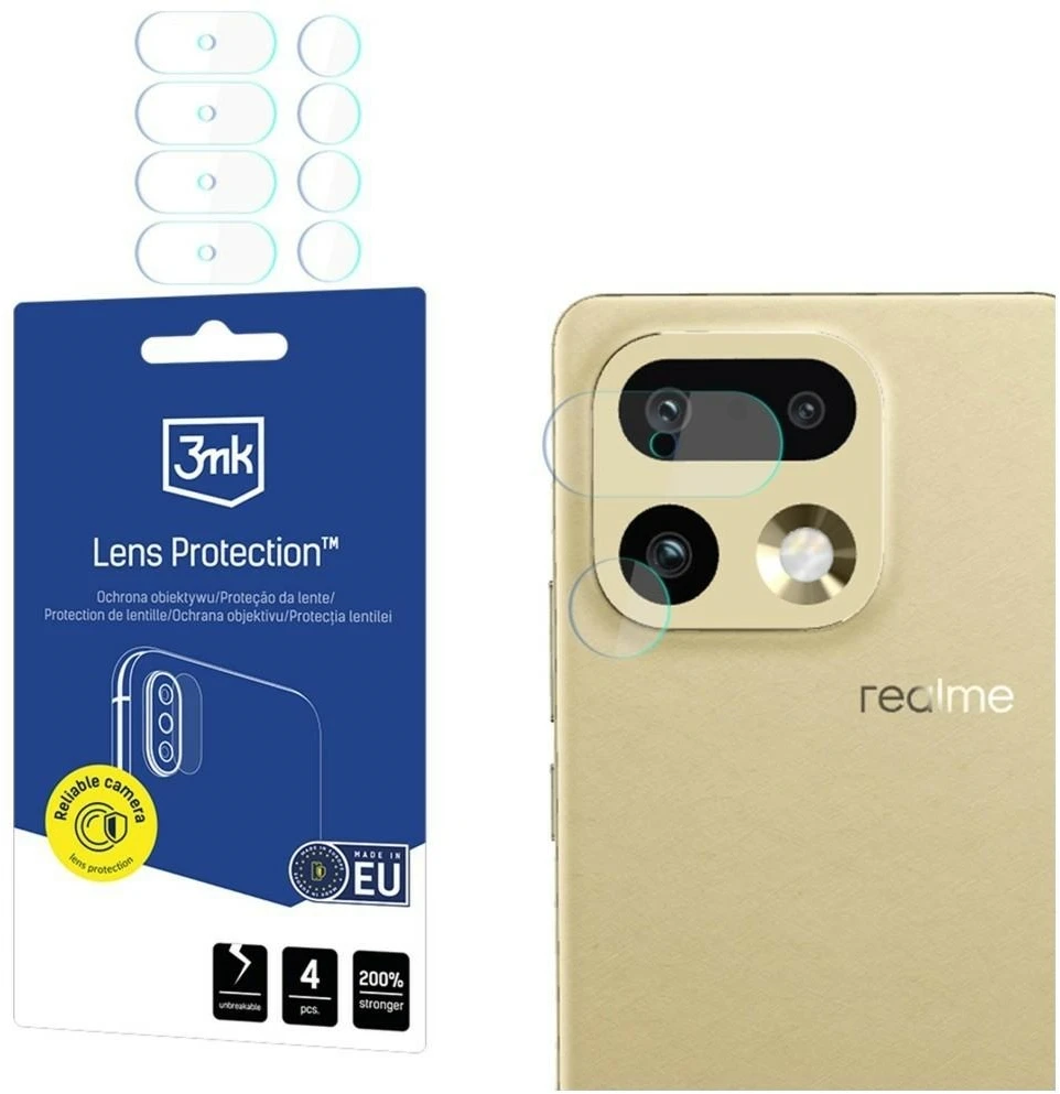 3mk hibridinis objektyvo apsaugos stiklas „Realme 16 Pro 5G“ kameros objektyvui