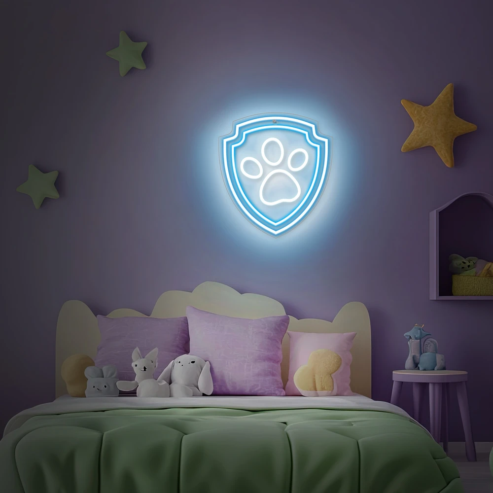 Pakabinamas šviestuvas Plastrol Pakabinamas neoninis LED "Paw Patrol" ant stiklo - Paw OW-130246