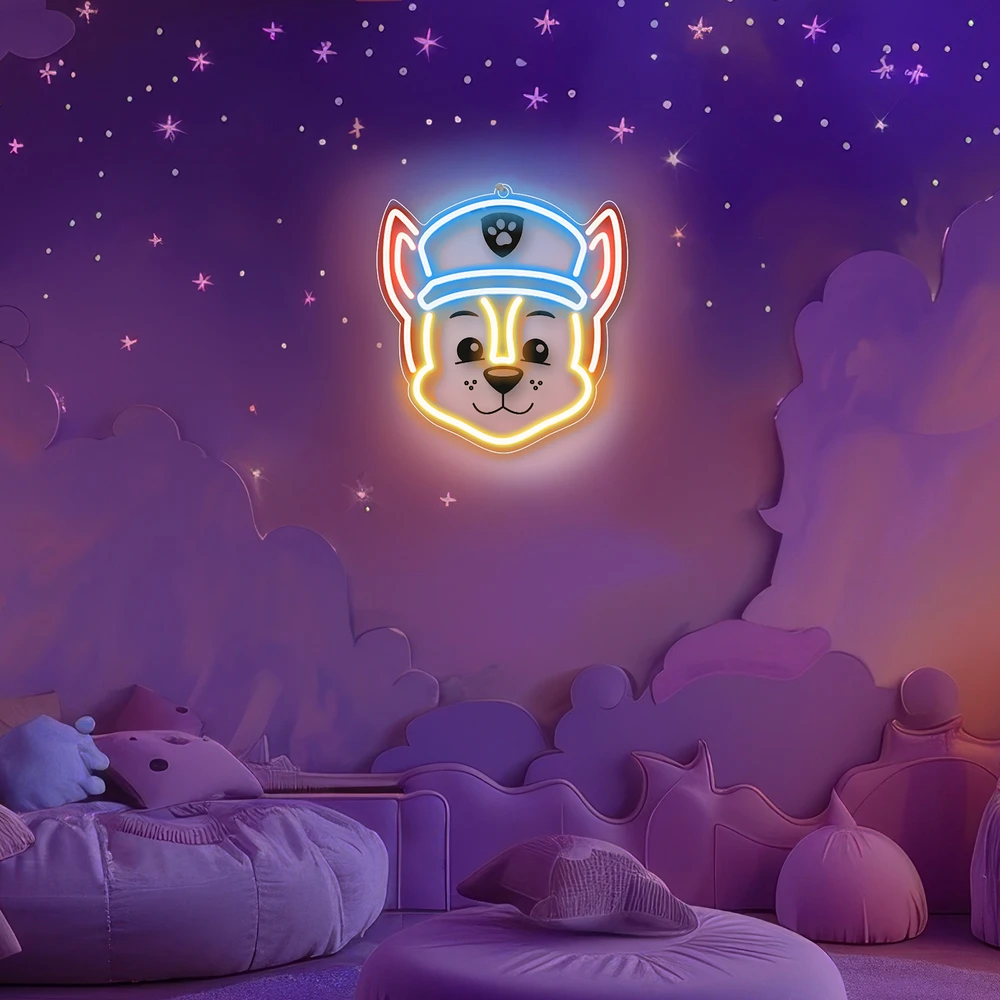 Pakabinamas šviestuvas Plastrol Pakabinamas neoninis LED "Paw Patrol" ant stiklo - Chase OW-130346