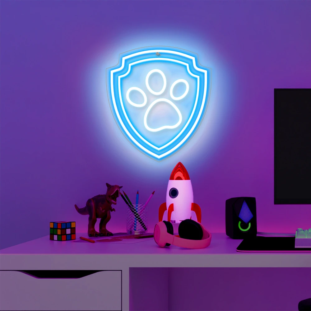 Pakabinamas šviestuvas Plastrol Pakabinamas neoninis LED "Paw Patrol" ant stiklo - Paw OW-130246