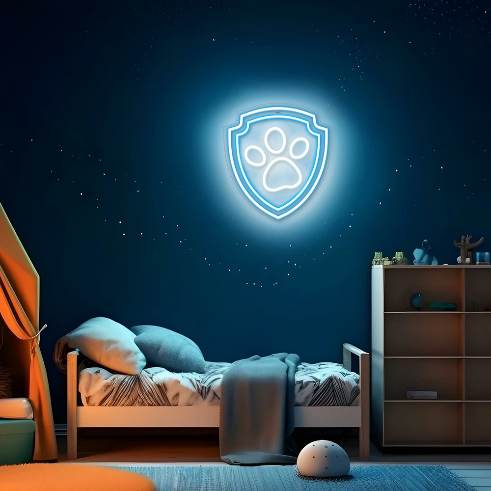 Pakabinamas šviestuvas Plastrol Pakabinamas neoninis LED "Paw Patrol" ant stiklo - Paw OW-130246
