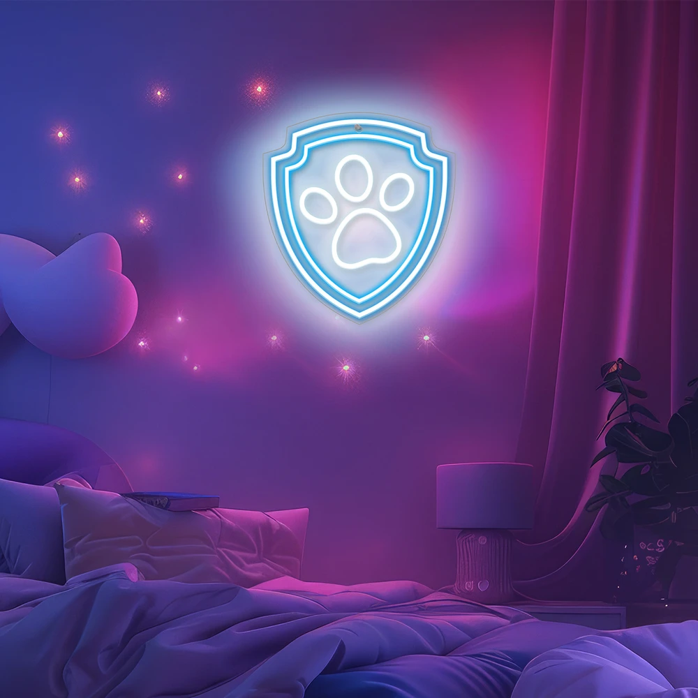 Pakabinamas šviestuvas Plastrol Pakabinamas neoninis LED "Paw Patrol" ant stiklo - Paw OW-130246