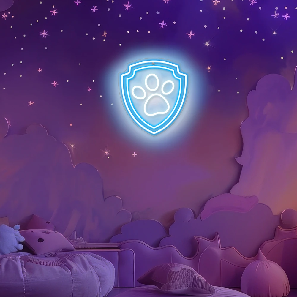 Pakabinamas šviestuvas Plastrol Pakabinamas neoninis LED "Paw Patrol" ant stiklo - Paw OW-130246