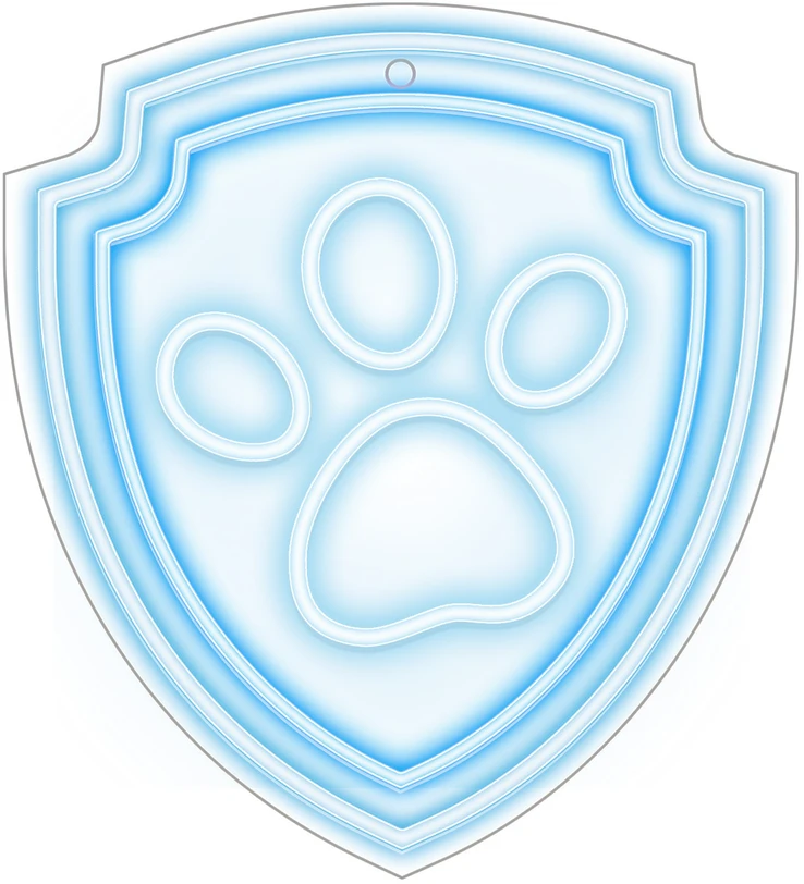 Pakabinamas šviestuvas Plastrol Pakabinamas neoninis LED "Paw Patrol" ant stiklo - Paw OW-130246