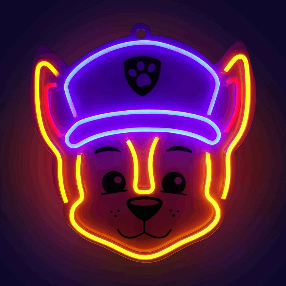 Pakabinamas šviestuvas Plastrol Pakabinamas neoninis LED "Paw Patrol" ant stiklo - Chase OW-130346