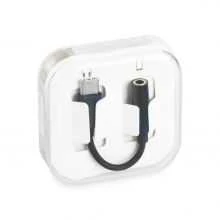 OEM adapteris AUX C tipo (vyras) - 3,5 mm lizdas (moteris) dėžutė juodas [DAC]
