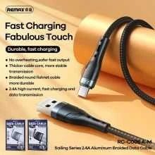 PTC REMAX Cable USB 2.0 A Male į Micro USB B Male, Pilkas, 1.0m, RC-C006