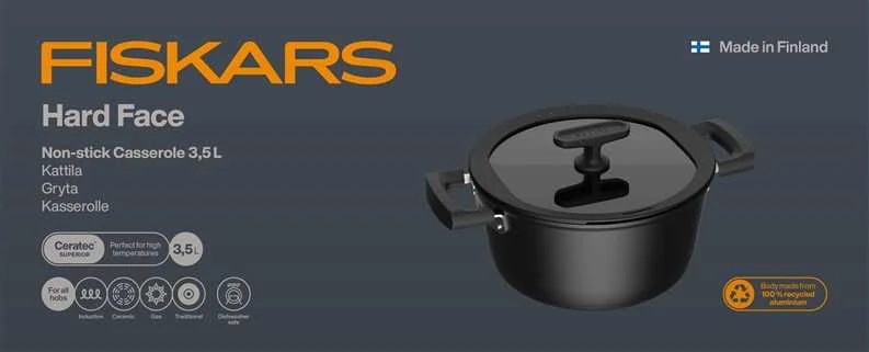 Fiskars Hard Face puodas 3,5L