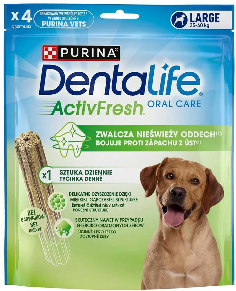 Purina Nestle Šunų skanėstai - Purina Dentalife Active Fresh Large, 142g
