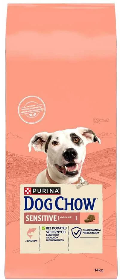 Purina DOG CHOW Sensitive With Salmon su lašiša 14kg
