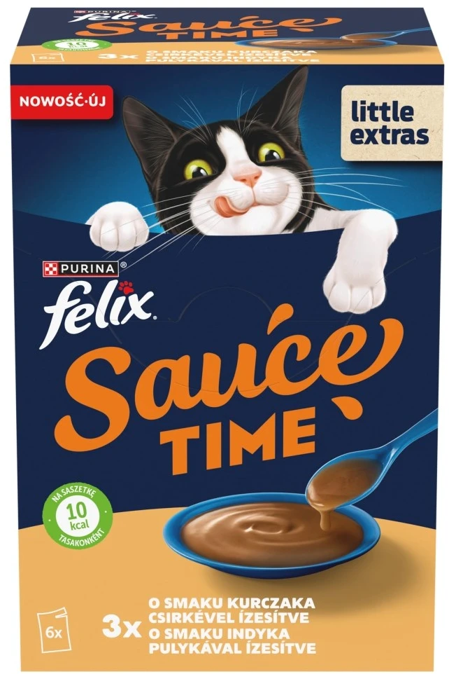 Purina Nestle Felix Sauce Time – šlapias kačių maistas – 6x40g