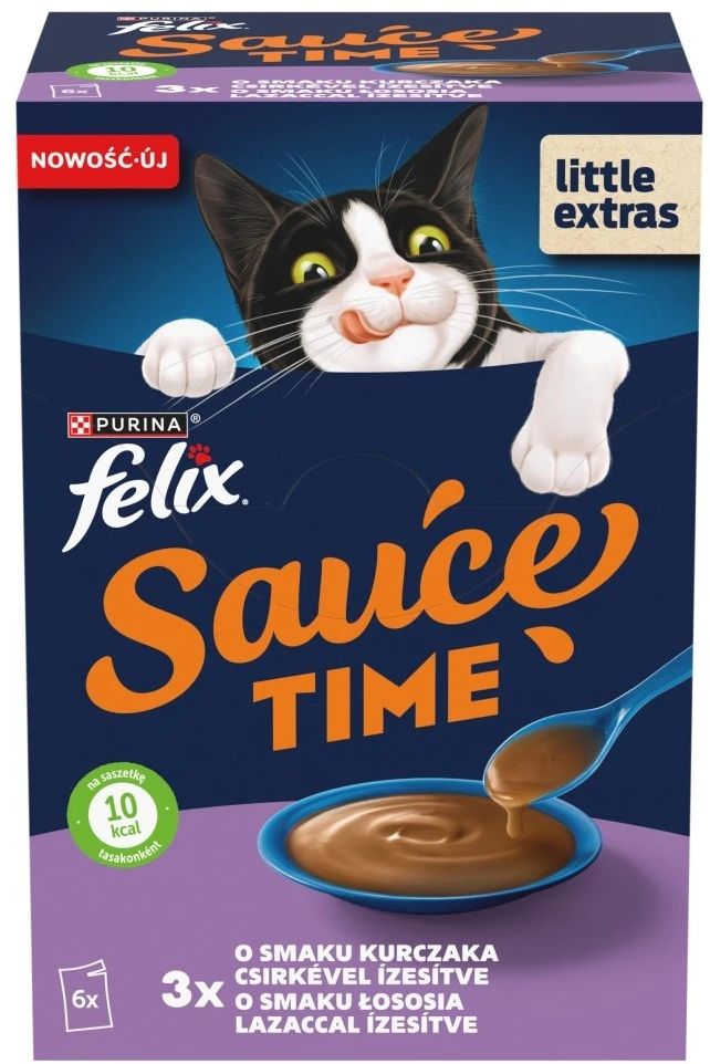 Purina Nestle Felix Sauce Time – šlapias kačių maistas – 6x40g