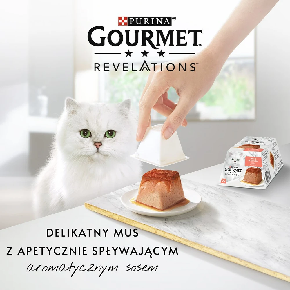 Purina Nestle Drėgnas Kačių Maistas - Purina Gourmet Revelations Lašiša 2x57 g
