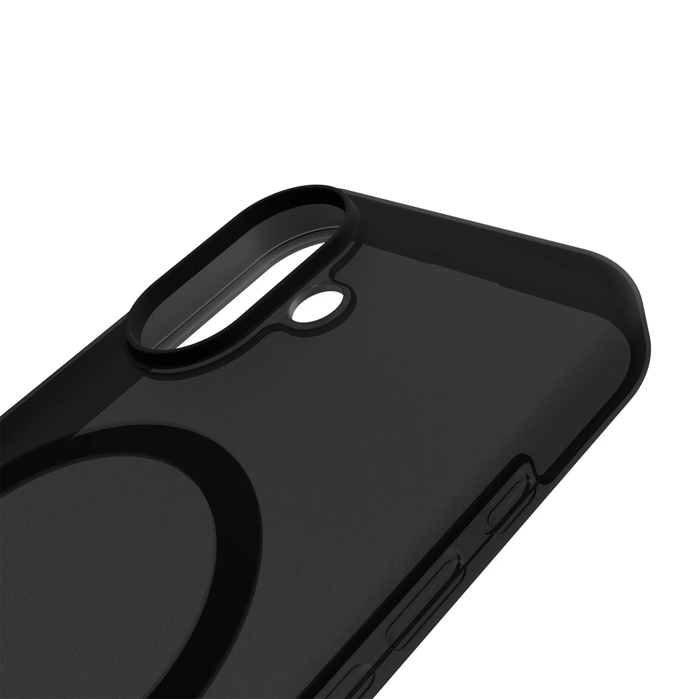 Puro „Daylight“ „MagSafe“ suderinamas silikoninis dėklas, skirtas „iPhone 17“ – permatomai juodas