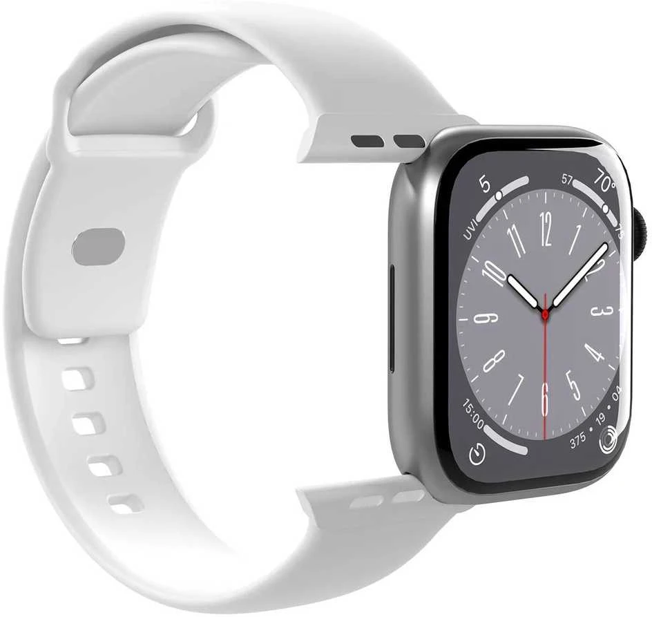 Puro „ICON” silikoninė apyrankė Apple Watch 42-44-45-49mm, baltos spalvos
