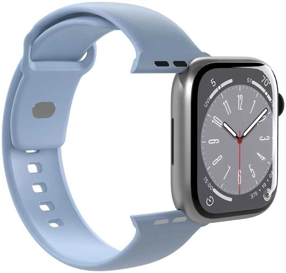Puro „ICON” silikoninė apyrankė Apple Watch 42–44–45-49mm, light mėlynos spalvos