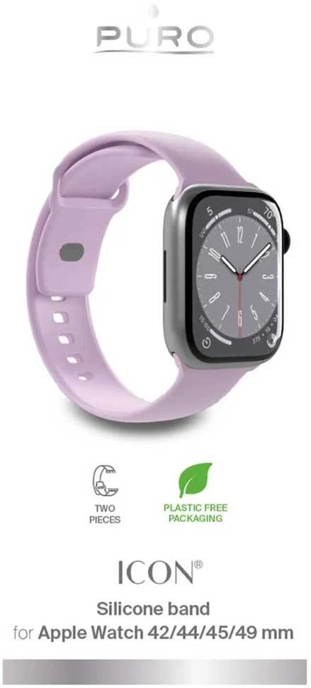 Puro "ICON" silikoninė apyrankė forApple Watch 42–44–45-49mm, levandų spalvos