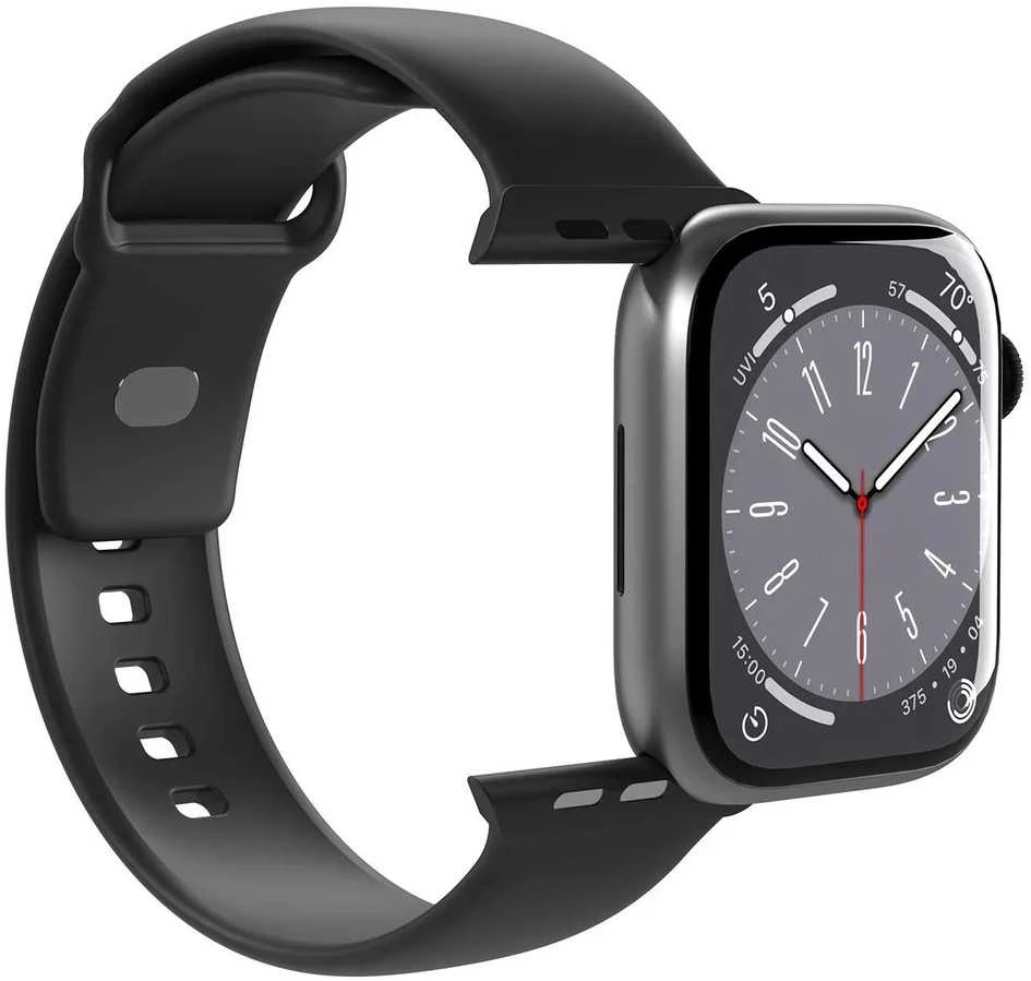 Puro „ICON” silikoninė apyrankė forApple Watch 38–40–41mm, juodos spalvos
