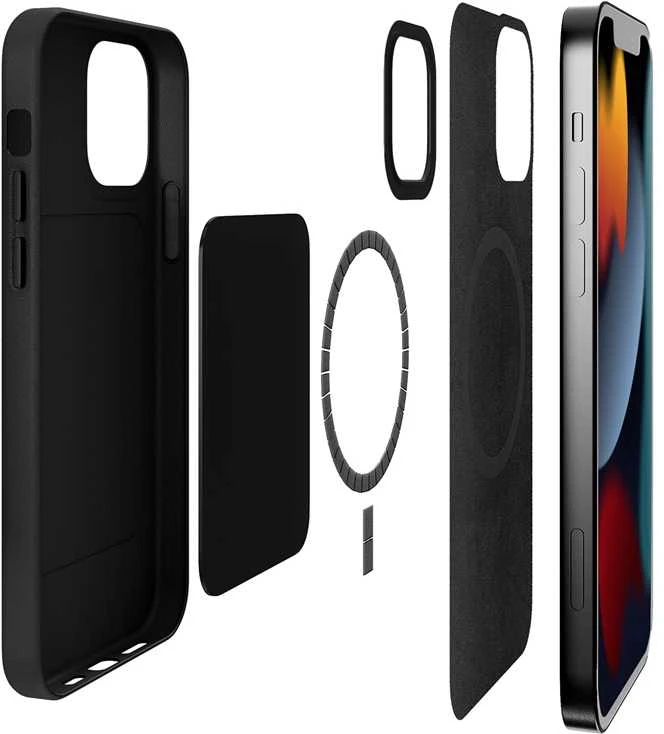 Dėklas Minkštos odos dangtelis PURO skirtas iPhone 13 Pro Max, juodas / 2830337