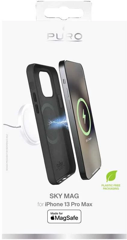 Dėklas Minkštos odos dangtelis PURO skirtas iPhone 13 Pro Max, juodas / 2830337