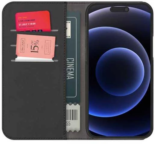 SBS Puro Wallet Detachable – 2in1 dėklas Apple iPhone 15 Pro Max juodos spalvos