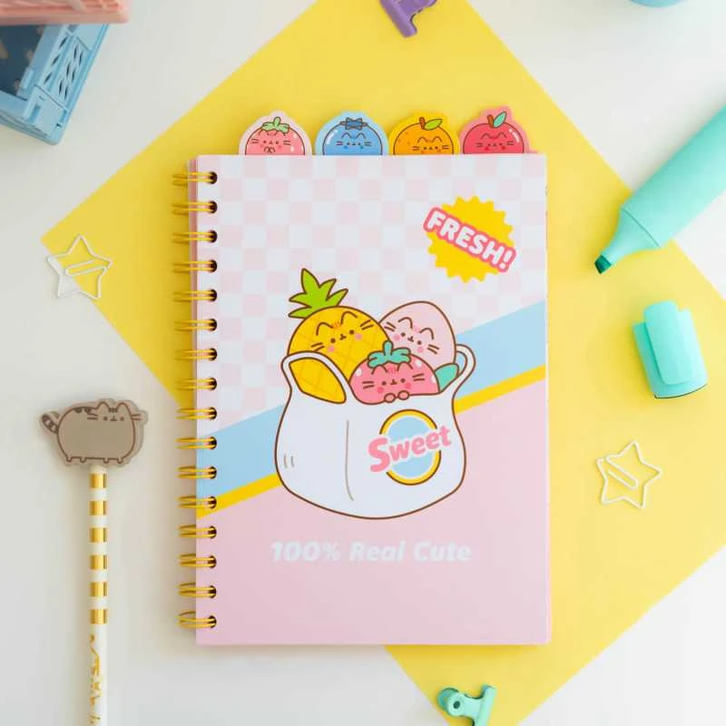 Pusheen - užrašų knygelė / bloknotas A5 iš vaisių kolekcijos