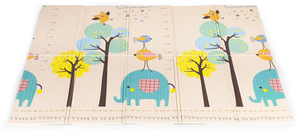 Vaikiškas edukacinis kilimėlis ECOTOYS 200x150 cm, dvipusis, sulankstomas