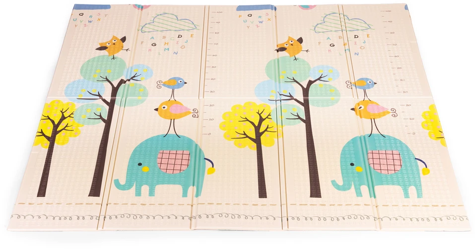 Vaikiškas žaidimų kilimėlis ECOTOYS 200x180 cm, dvipusis