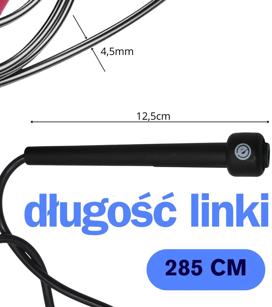 Enero Šokdynė EB Fit, PVC, 275cm, juoda
