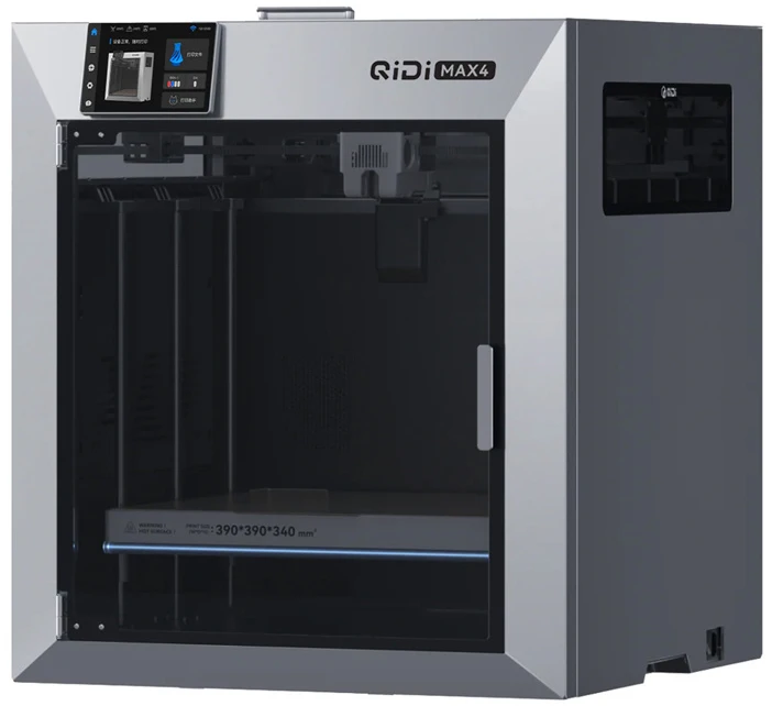 QIDI Max 4 3D spausdintuvas uždaru korpusu