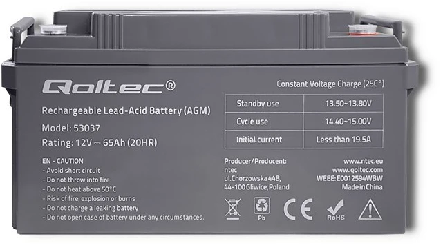 QOLTEC 53037 Qoltec Baterija AGM 12V