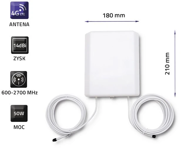 QOLTEC 57020 4G LTE antena 14 dBi lauko