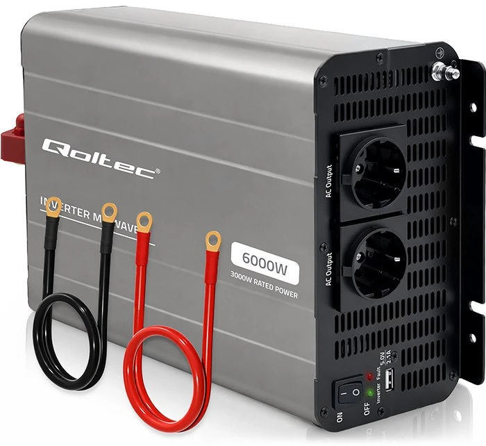 Qoltec MS Wave | 12 V - 230 V | 3000/6000 W | USB