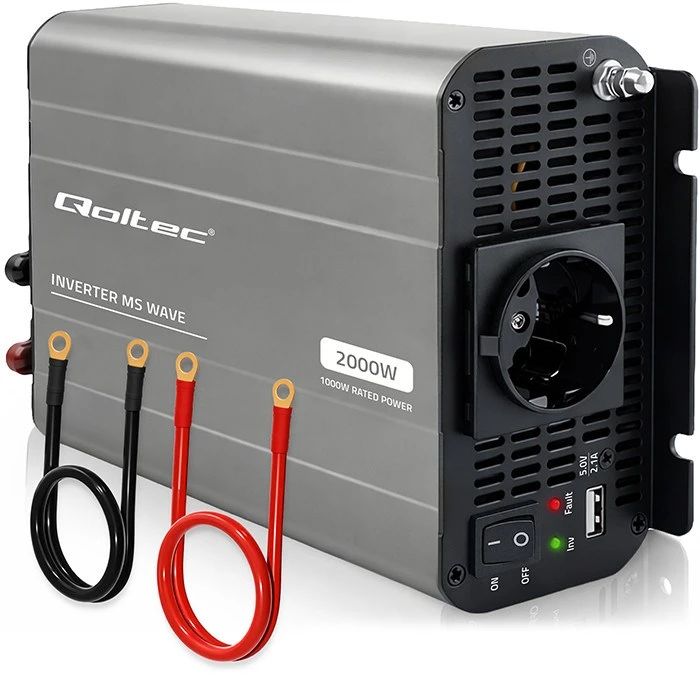 Qoltec MS Wave | 12 V - 230 V | 1000/2000 W | USB