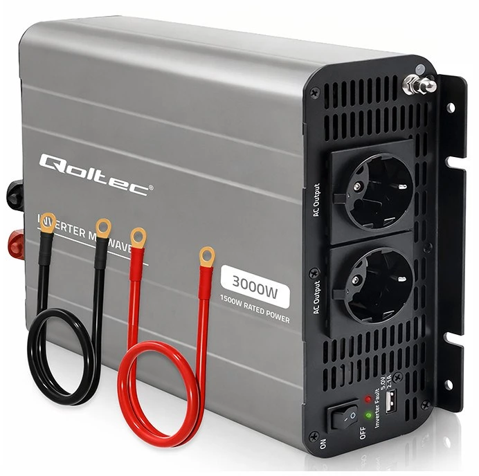 Qoltec MS Wave | 12 V - 230 V | 1500/3000 W | USB