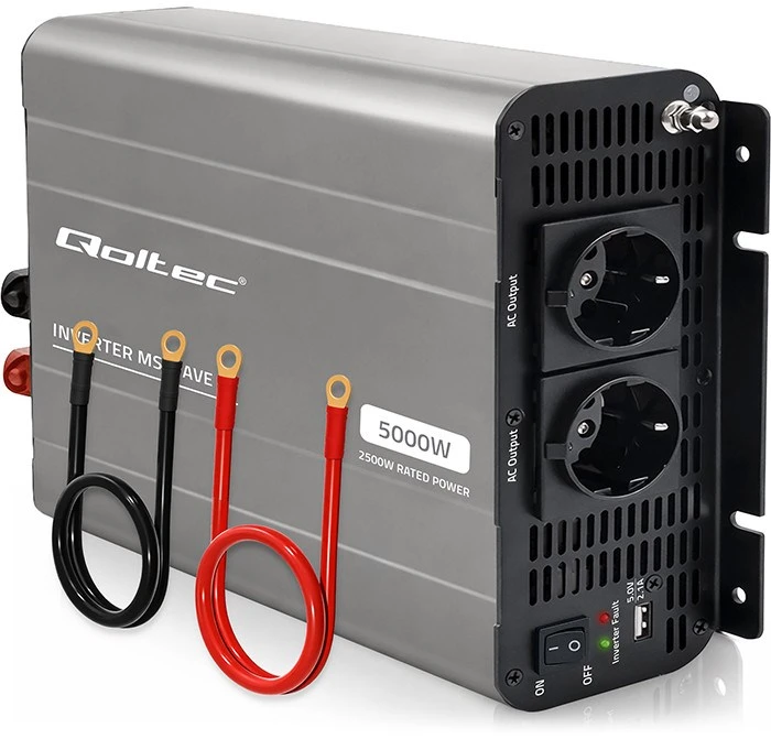 Qoltec MS Wave | 12 V - 230 V | 2500/5000 W | USB