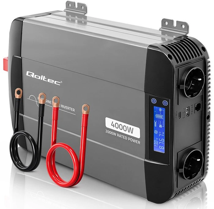 Qoltec Pure Sine Wave | 12V na 230V | 2000/4000W