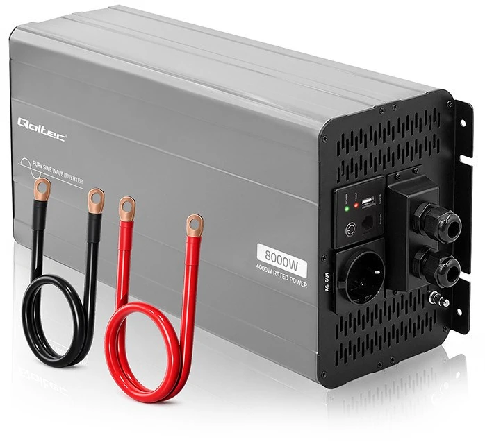 Qoltec Pure Sine Wave | 12V na 230V | 4000/8000W