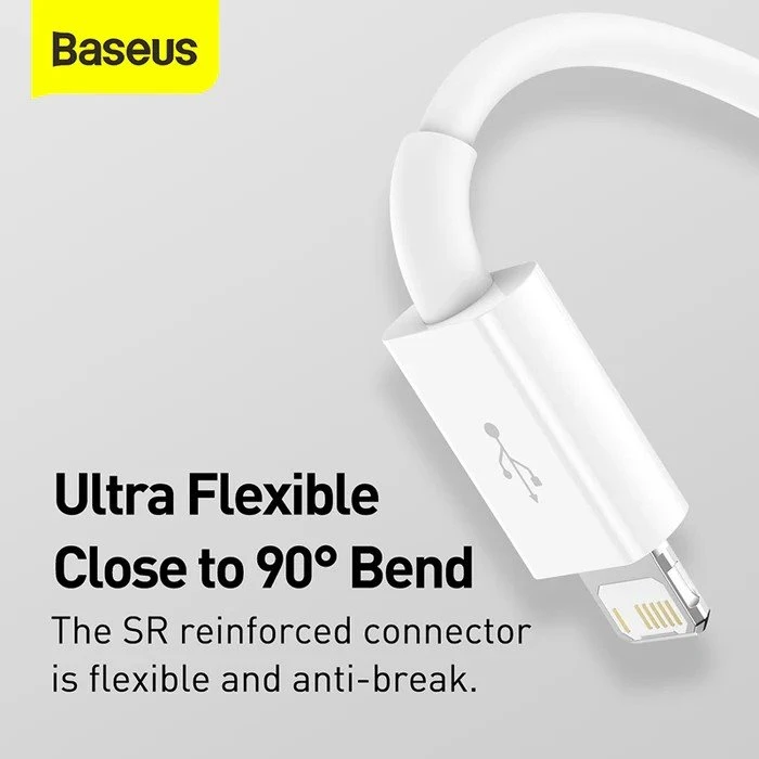 Greitas įkrovimas iš USB į M+L+C Baseus Superior Data 3.5A 0.5m (balta)