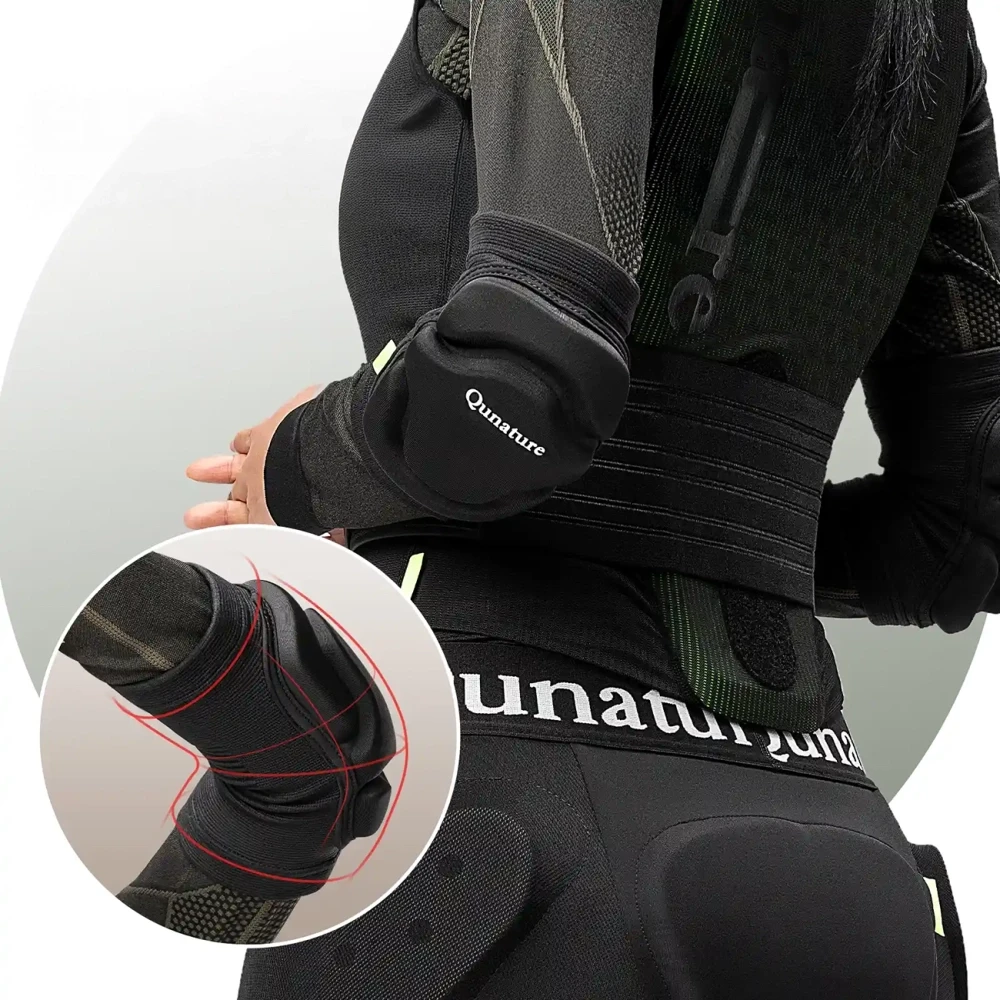 Qunature 2206000102 Alkūnių slidinėjimo apsaugos, M dydis - Juodas