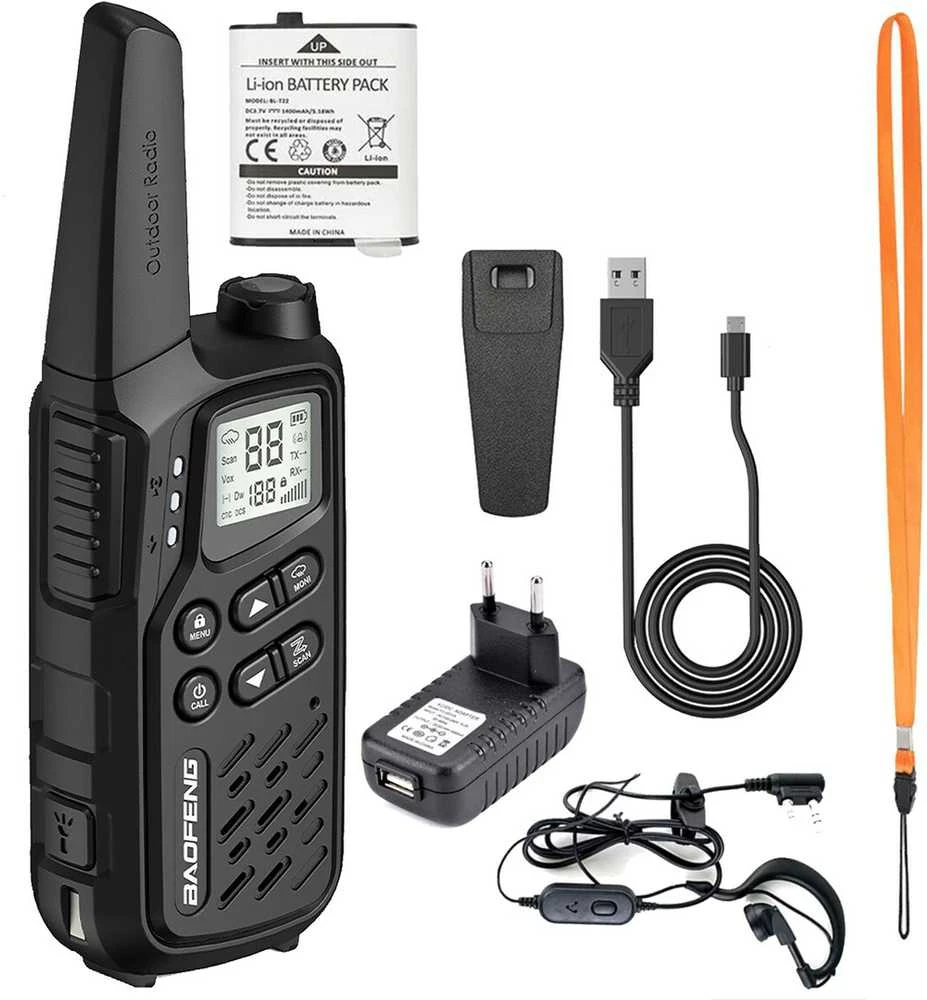 Walkie-Talkie Baofeng BF-T25E Juodas, 2 pieces
